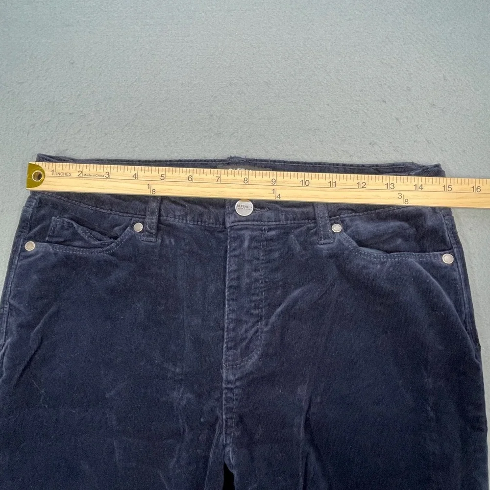 Buffalo Navy Icon Mid-Rise Slim & Sculpt Cord Skinny Pants Women 8